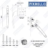 FixRello PVC Window Handle for uPVC Double Glazing - Chrome - Easy Install DIY view 4