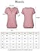 Messic Tops for Women Summer, Women's V Neck Lightweight Short Sleeve T-Shirt Pleated Casual Blouse Top (XX-Large, Wine)