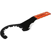 Stepvian Universal Sink Drain Wrench,Open Design for 4,6,8 Tab Locknuts | Also Fits 3-5/8" Hex Nuts,Offset Design Handle,All-steel Construction,Rust Prevention,Lightweight &amp; Easy to Use(0.65lb)