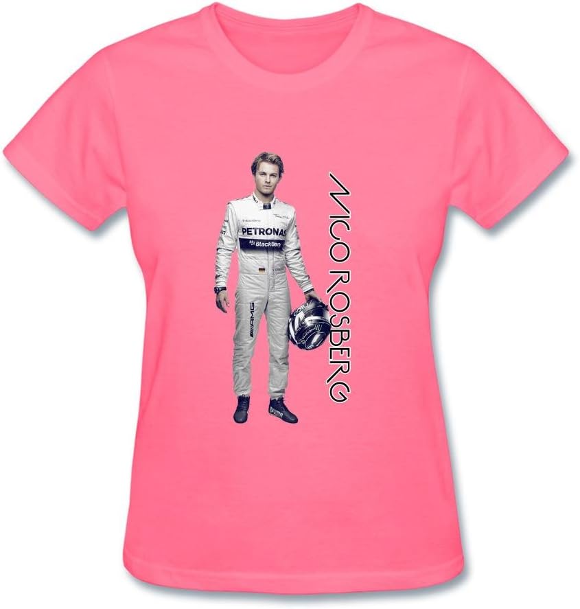 VEBLEN Women's Nico Rosberg F1 Design Cotton T Shirt