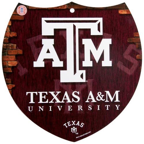 Ncaa texas a&m aggies 8   x 8   plastic shield sign