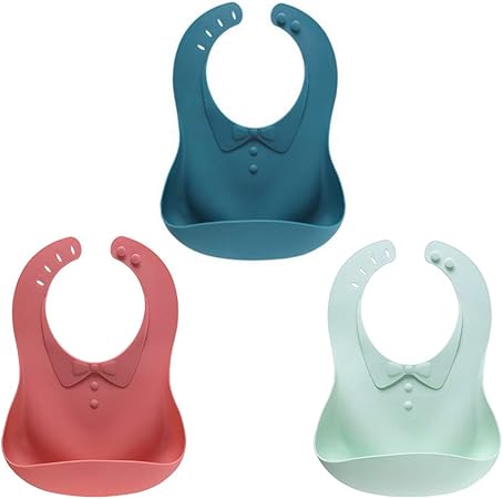 Manyo Bavoir Bebe Silicone Souple Bavoir Silicone Recuperateur Ajustable Bavoir Silicone Enfant Grande Poche Impermeable 3 Pcs Amazon Fr Bebes Puericulture