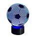 3D Night Light Optical Illusion Led Lamp Novelty Soccer Toy 7 Color Changing Visual RGB Gradient Lights Home Decoration Acrylic Plate Touch Dimmer Table Lighting for Kids Adults Gift (T-Football)