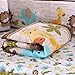 Wowelife Safari Nursery Bedding Upgraded Jungle Crib Bedding Set 7 Piece Lion and Elephant Baby Sets with Bumpers(Brown-7 Piece)