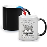 MZVO Funny Coffee Mug Roses are Red The Pages Are Worn Book Color Changing Mug,Heat Activated Cup 11oz