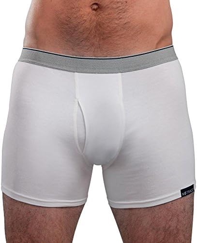 Men's Knock Out! Incontinence Boxer Briefs - White - Medium