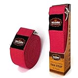 Niradhi Herbals Yoga Strap with D-Ring - 6ft/8ft/10ft  7 Colors  Premium Quality Soft & Durable Cotton with Niradhi Happiness Protection (Rose Pink, 8 ft)