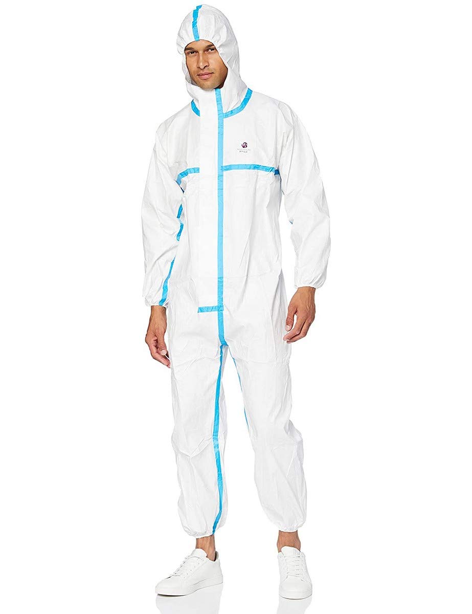 YHUK BH800 Type 3 Medical Protective Overalls, Size M, 165cm (Pack of 25 Pieces)