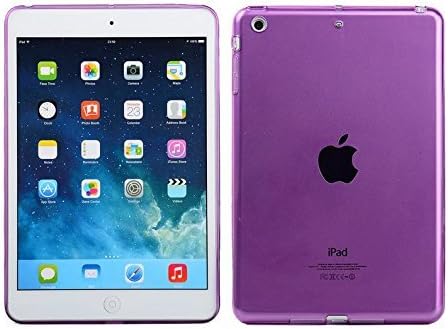 iPad Mini Clear TPU Case, ProtoCASE Crystal Clear Soft TPU Gel Case with Shock Absorption for Apple iPad Mini 1 / 2 /3 [Old Version] (Purple)