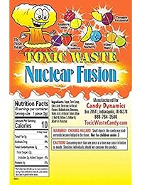 Toxic Waste Nuclear Fusion Sour Candy, 3 Pack Drums of Hazardously Super Sour Candy, 15 Individually Wrapped Hard Candies Per Drum in Sourest Mix of Assorted Flavors (4.5 Oz)