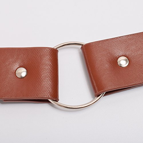 BLESSUME Medieval LARP Reenactment Viking Battle Knight Belt Wrap Around 2.3 Meter Long 3.8cm Wide PU Leather Brown