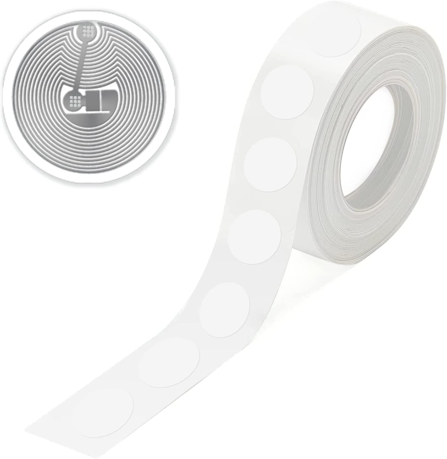 110 pcs NFC Tag NTAG215 Stickers, BABIQT Rewritable NFC 215 Tags Labels, 504 Bytes Memory RFID Tag, Compatible with TagMo Amiibo and All NFC Enabled Phones & Devices, Round 25mm (1 inch)