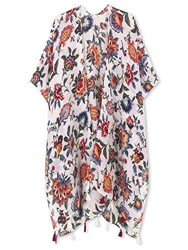 image for Spicy Sandia Swimsuit Cover ups for Women with Tassel Open-Front Kimon