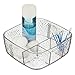 iDesign InterDesign Rain Cosmetic Removable Divider for Vanity Cabinet to Hold Makeup, Beauty Products-Clear, 16.51 x 16.51 x 6.35 cm, Organizer Bin
