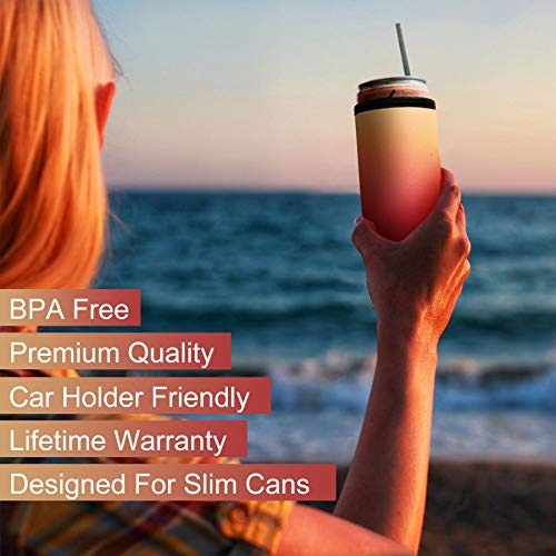6 Skinny Can Coolers Slim Can Cooler for Slim Beer & Hard Seltzer