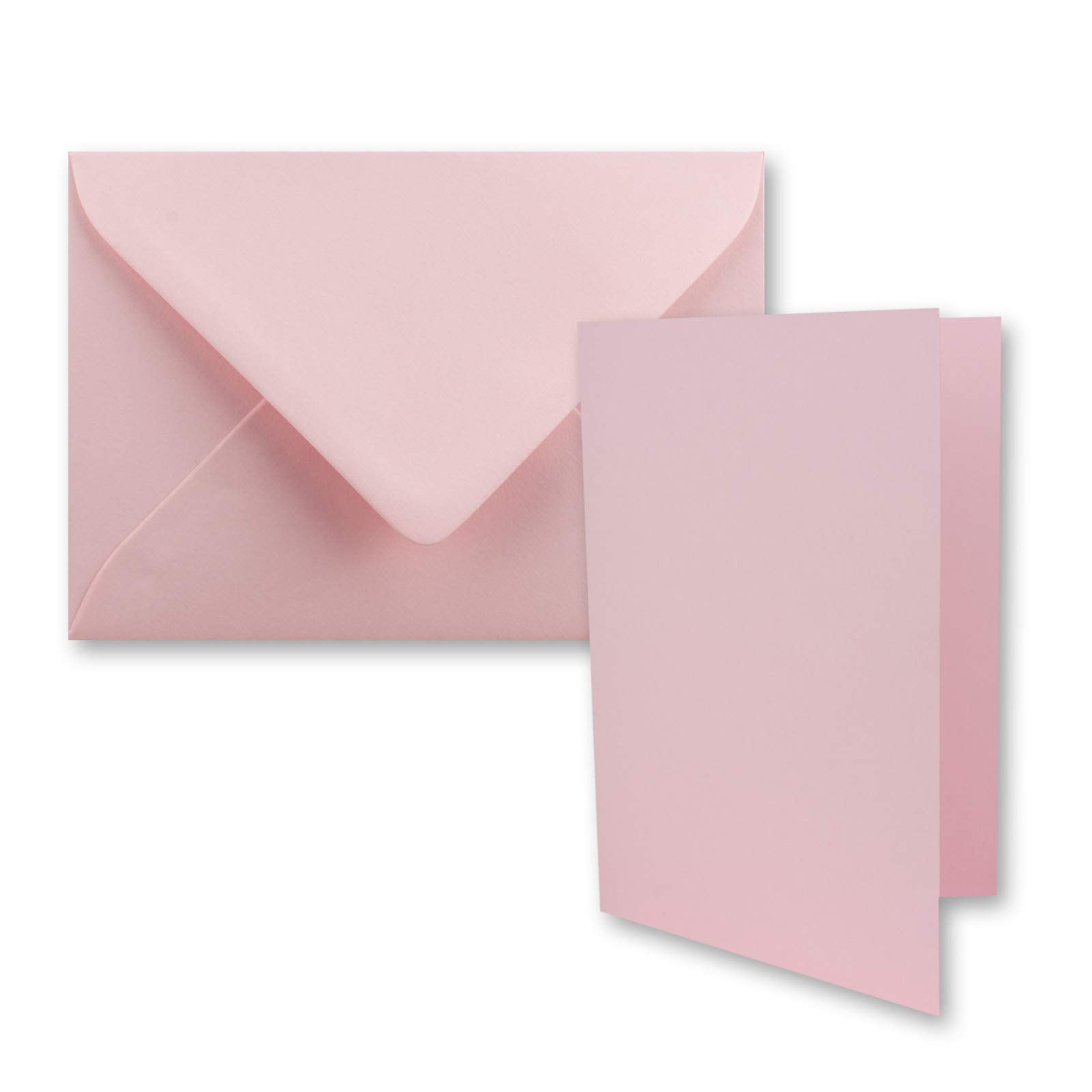 25x DIN B6 folding card set with envelopes in pink - 120 x 170 mm - ideal for invitation cards, wedding, baptism, communion, confirmation - Brand: FarbenFroh