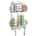 mDesign Power Lock Ultra Suction Bathroom Shower Caddy for Shampoo, Conditioner, Soap, Razors - 2 Tiers, Bronze