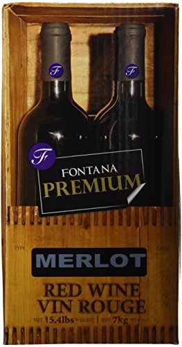 Merlot Fontana Wine Making Kit Premium (28 Day kit), 15.4lbs