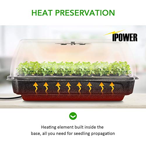 iPower Heating Seed Starter Germination Kit Seedling Propagation Tray