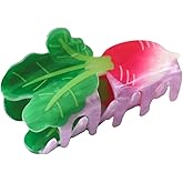 Radish Shape Hair Claw Clip Dopamine Fruit Non-Slip Hair Accessories 3.2" X 2" for Thin Hair Women Girls, Pink Radish