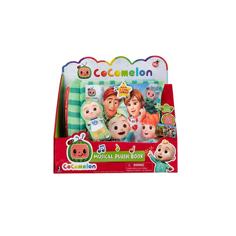 CoComelon Nursery Rhyme Singing Time Plush Book, Featuring Tethered JJ Plush Character Toy, for JJ’s Daily Musical…