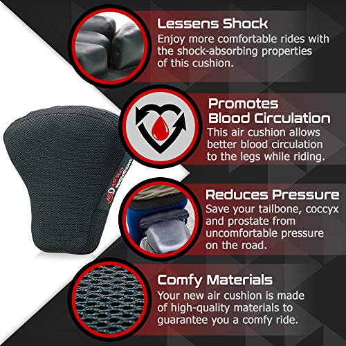 Air Seat Innovations Air Motorcycle Seat Cushion Pressure Relief Pad
