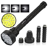 Sidiou Group Ultrabright 20000lm 21x Cree Xml-t6 5 Modes LED Flashlight Hunting Outdoor Exploration Flashlight Torch Lamp for 26650/18650 Battery