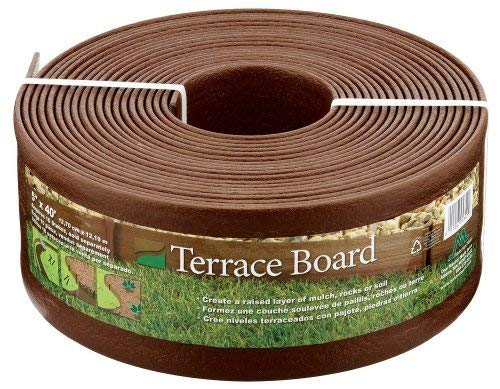 Master Mark Plastics 95340 Terrace Board Landscape Edging Coil, 5-inch x 40-Foot, Brown (2 Pack)