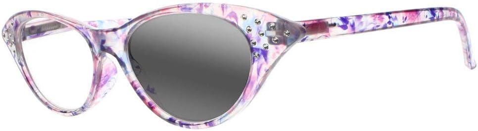 New Women Luxury Rhinestone Cat Eye Transition Photochromic Reading Glasses
