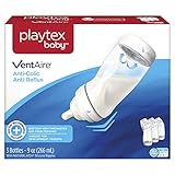 Playtex Baby Ventaire Anti Colic Baby Bottle, BPA Free, 9 Ounce - 3 Count