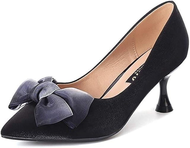 Amazon Oceanmap ピンヒール パンプス 痛くない 6cmヒール 歩きやすい 黒 美脚 結婚式 美脚パンプス 蝶結び 走れる 可愛い 機能系パンプス 走れるパンプス 杏色 疲れない 脱げ防止 ポインテッドトゥ 足長 パンプス パンプス