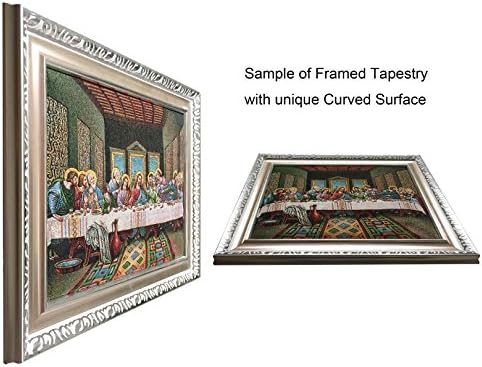Framed Beautiful Large Lastsupper Jacquard Woven Wall Hanging Tapestry Fine Art Decor