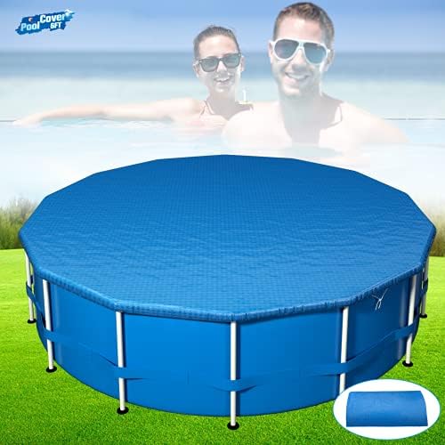 Burxoe Pool Cover, 6 Ft Diameter Swimming Pool Cover for Above Ground