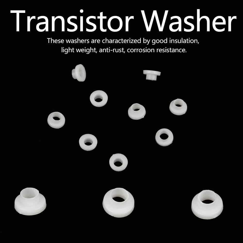 table spacer washer, Hilitand 100 Piece Hub Washer, Insulated Plastic Transistor Washer Kit (TW-3 (100pcs)) Insulated Washer - Image 5
