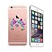iPhone 6 /6S, DECO FAIRY Art Paint Splash Ultra Slim Translucent Silicone Clear Case Gel Cover for Apple (forever young lovers )