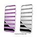 iPhone 6 Plus/6S Plus Case(2-Piece Combo Set),Blingy's Shiny Sparkling Glitter Style Mirror Striped Hard IMD Cases:2-Piece Combo Set for iPhone 6 Plus/6S Plus (5.5 inch) (Silver/Purple)