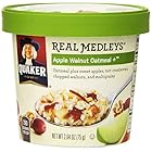 Quaker Real Medleys Oatmeal+, Apple Walnut, Instant Oatmeal+ Breakfast Cereal, 2.64oz Cup