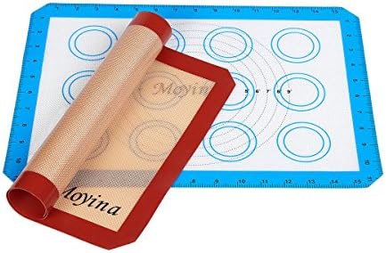Silicone Baking Mat with Measurements - Set of 2 Half Sheet, Nonstick for Large Bake Pans