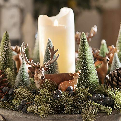 Hagao Mini Snow Frost Trees Mini Christmas Tree Plastic Winter Snow Ornaments Tabletop Trees for Holiday Party DIY Room Decor Home Table Top Christmas Decoration Diorama Models 150mm 6 Pcs - Thumbnail 6
