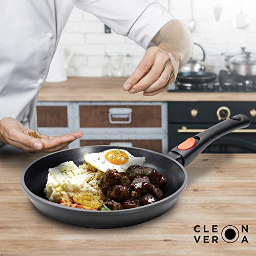 Cleverona Essential Nonstick 11 Inch Fry Pan with SecureSnap Detachable Handle