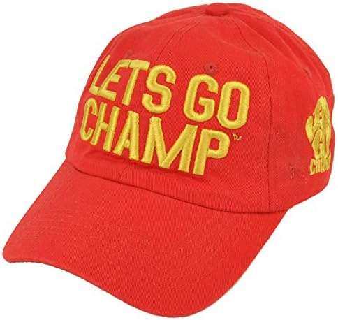 Lets Go Champ Shannon Cannon Briggs Red Gold Clip Buckle Hat Cap Boxer Relaxed