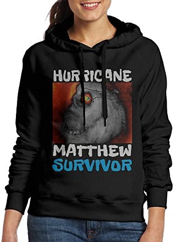 OKBEN Women's Hurricane Matthew Survivor Sweatshirt Hoodie Black