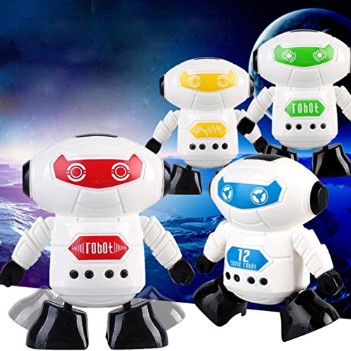 Livoty Clockwork Wind Up Running Robot Toy for Baby Kids Developmental Gift Puzzle Toys Lovely Gift for Child and Adult (Random Color)
