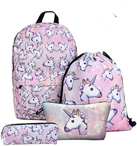 Giddah Unicorn Printing Cosmetic Bags Backpack With Cute Organizer Women Makeup Tools &amp; Accessories for Travel (pink)