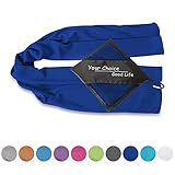 Your Choice Cooling Towel Instant Cooling Relief for Sports Workout Gym Golf Yoga and Backpacking as Cool Neck Wrap Scarfs or Bandanas, Navy Blue 12 x 40 Inch