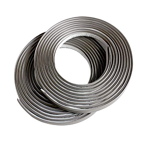 Instatrim 1/2 Inch (Covers 1/4" Gap) Flexible, Self-Adhesive, Caulk and Trim Strips for Floors, Ceilings, Countertops and More (Gray, 10ft Long, 2 Pack) - Thumbnail 7