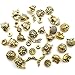 Antique Gold Mixed 60pcs Loose Spacer Bead,Craft Supplies Charms Pendants for Jewelry Findings Making Accessory for DIY Bracelet Necklace (M247)