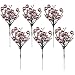 KI Store Rose Gold Christmas Tree Picks Stems Pack of 9 Artificial Glittered Berry Stems Rose Gold Tree Ornaments Decoration for Xmas Tree Halloween Wreath Garland Handcraft