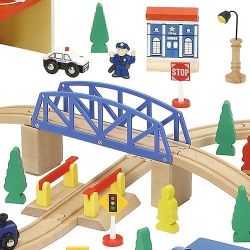 maxim enterprise 100pc mountain train set with activity table
