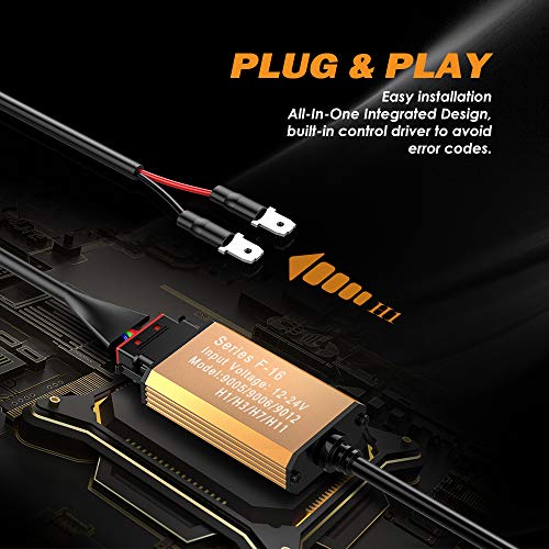 image for Auxbeam H1 LED headlight bulbs F-16 Series LED Headlights with 2 Pcs o